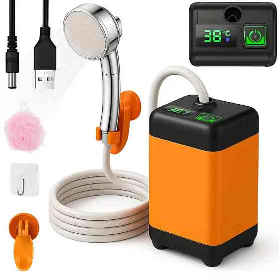 Портативный душ, 6000 мАч, MY-880 / Мобильный душ для кемпинга / Душ с цифровым индикатором температуры Киев