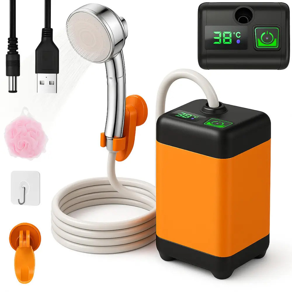 Портативний душ, 6000 мАг, MY-880 / Мобільний душ для кемпінгу / Душ індикатором температури Київ - фото 1