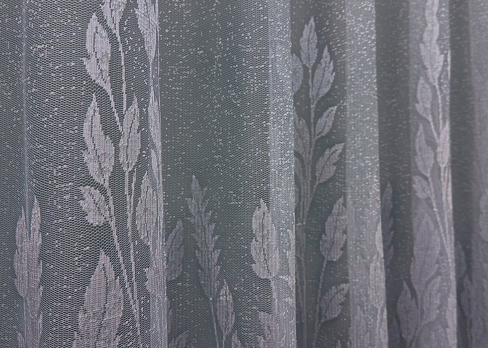 Тюль жаккард с вышивкой, цвет серый 1458т Киев - изображение 3