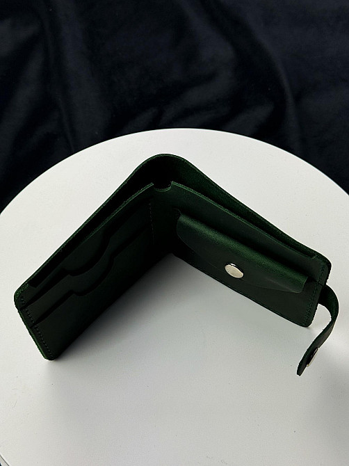 Класичний гаманець із натуральної шкіри SD003 (Зелений) Суми - фото 5