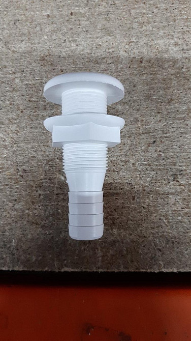 Штуцер Сливной Белый Пластик 3/4″ (19Мм) Киев - изображение 4