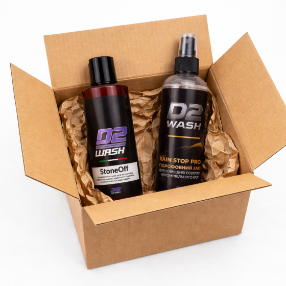 Набор для стекла De-Wash: StoneOff от водного камня + антидождь Rain Stop Pro+ Чортков