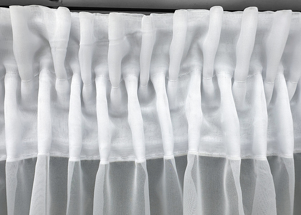 Тюль з тасьмою Вафелька VR-Textil н101 Шифон однотонний Білий 300х270 см (44-010) Київ - фото 6