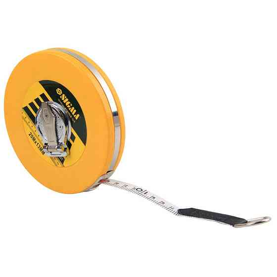 Рулетка геодезична закритий корпус скловолоконне полотно 20 м × 13 мм SIGMA (3831201) Київ