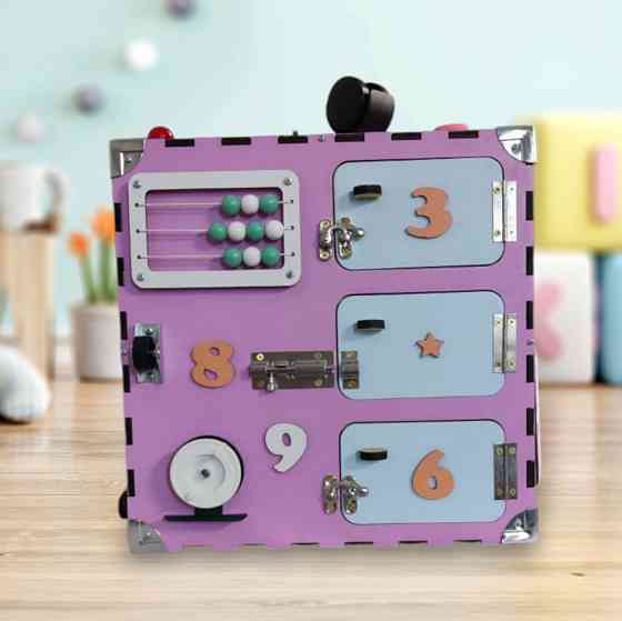 Развивающая игрушка Бизикуб Temple Group TG200132 30х30х30 см Розовый Винница