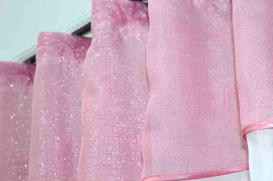 Кухонная занавеска VR-Textil № 00к розовый с белым 270х170 см (59-782) Киев