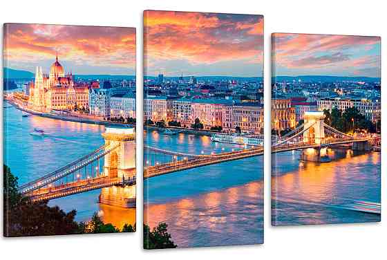 Модульная картина в гостиную / спальню  Будапештський міст Art-631_3 Киев