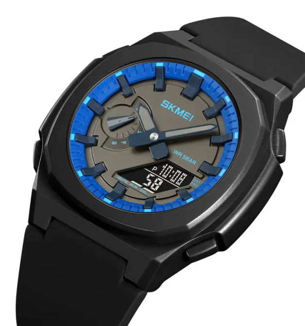 Годинник чоловічий наручний Skmei 2091 (Чорний/Синій/Чорний) Вінниця - фото 3