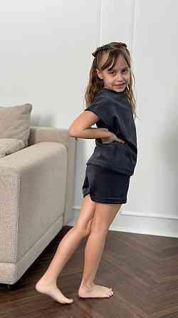 Дитяча піжама з плюш-велюру Графіт2 146-152 Харків