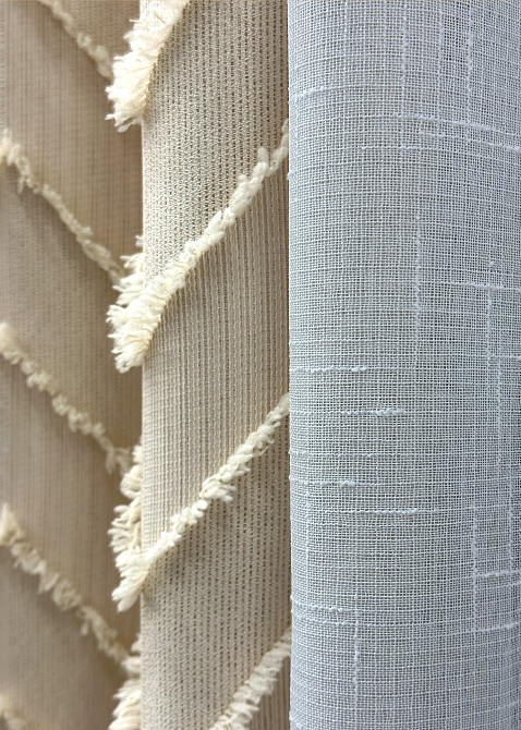 Комплект штор VR-Textil Лен Букле № 1807ш Кремовый 150х295 см 2 шт (33-0783) Киев - изображение 8