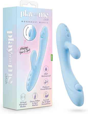 Вибратор-кролик Blush Play with Me для точки G и клитора, голубой Sex Aura Киев