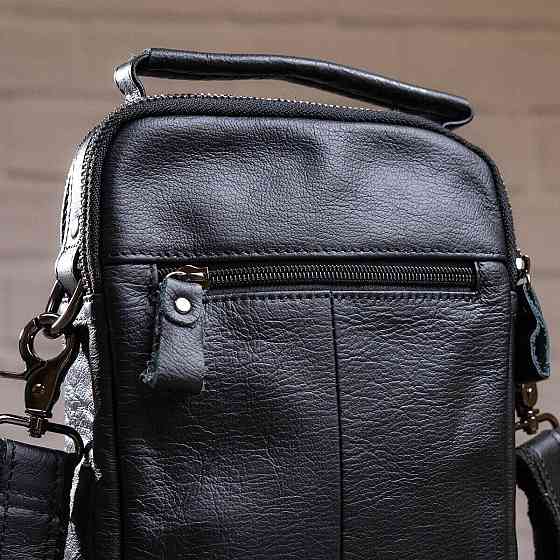 Сумка мужская кожаная Vintage 14816 Черная Киев