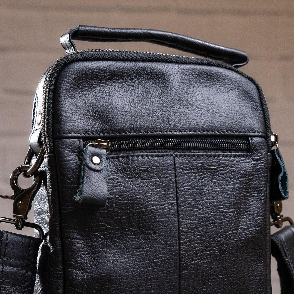 Сумка мужская кожаная Vintage 14816 Черная Киев - изображение 4