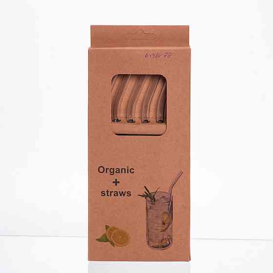 Набір скляних трубочок із щіточкою (5+1) 64486-79 Київ