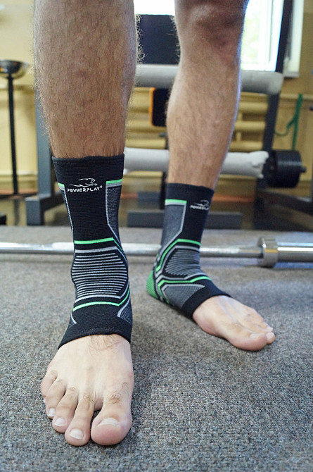 Бандажі на гомілкостоп PowerPlay 4100 Чорні L/XL (пара) Луцк - изображение 10