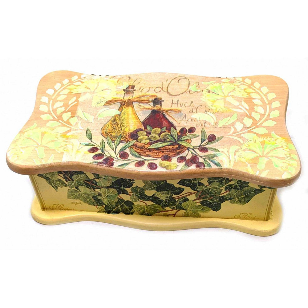 Скринька дерев'яна з фігурною кришкою Оливки Київ - фото 1