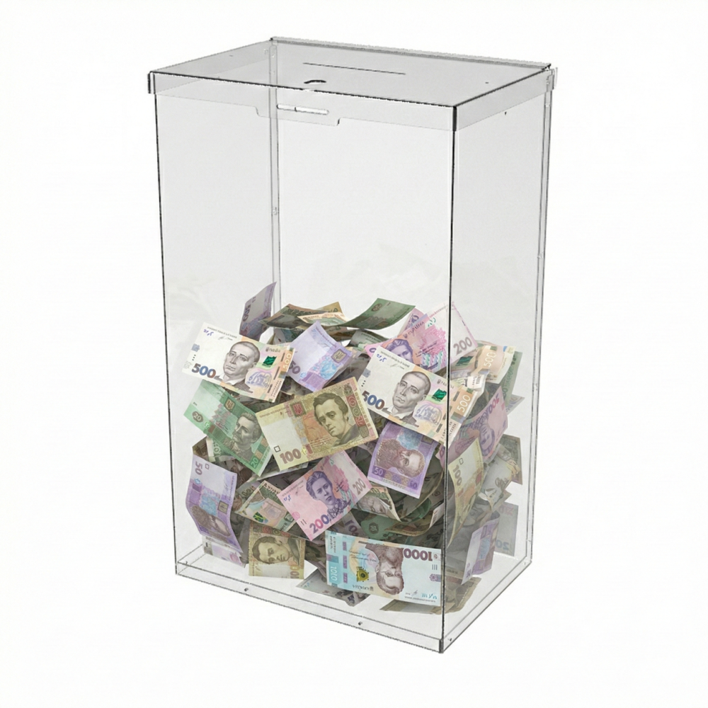 Ящик EKOSTAR без замка для пожертвований и сбора денег 310x200x500. Объем 31 литр Киев - изображение 1