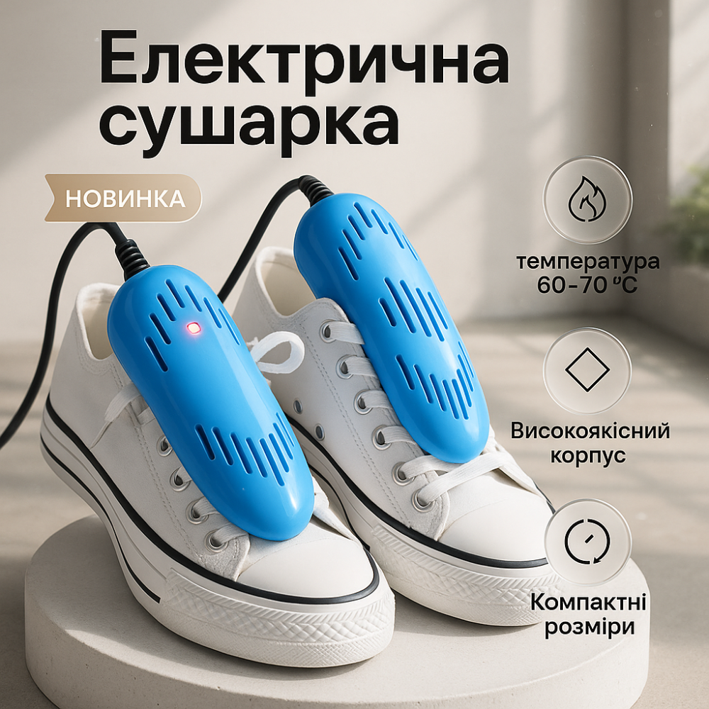 Электрическая сушилка для обуви SHOES DRYER, 220V / Электросушилка для сушки обуви. Цвет: голубой KS-60 Львов - изображение 8
