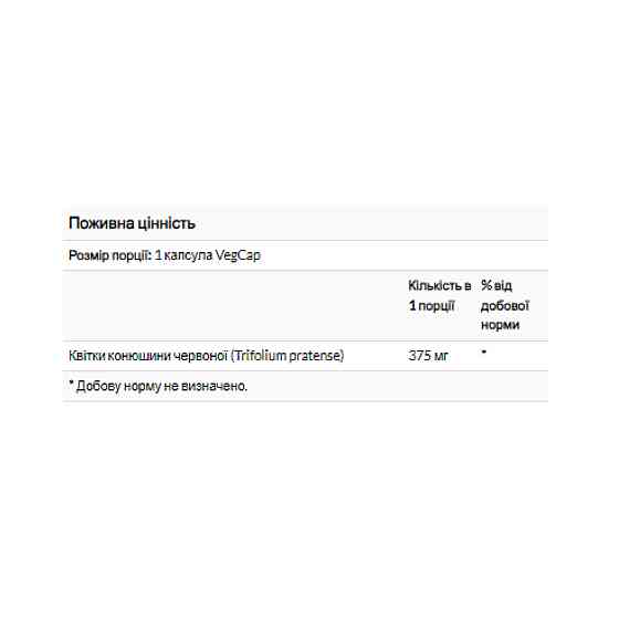 Red Clover Blossom 375mg - 100 vcaps Луцьк