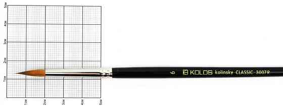 Кисть колонок круглый Classic 3007R №6 короткая ручка KOLOS Киев