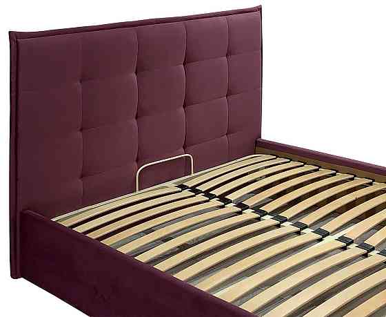 Кровать Двуспальная Moniсa VIP 160 х 200 см Missoni 28 С дополнительной металлической цельносварной рамой Бордовый Днепр
