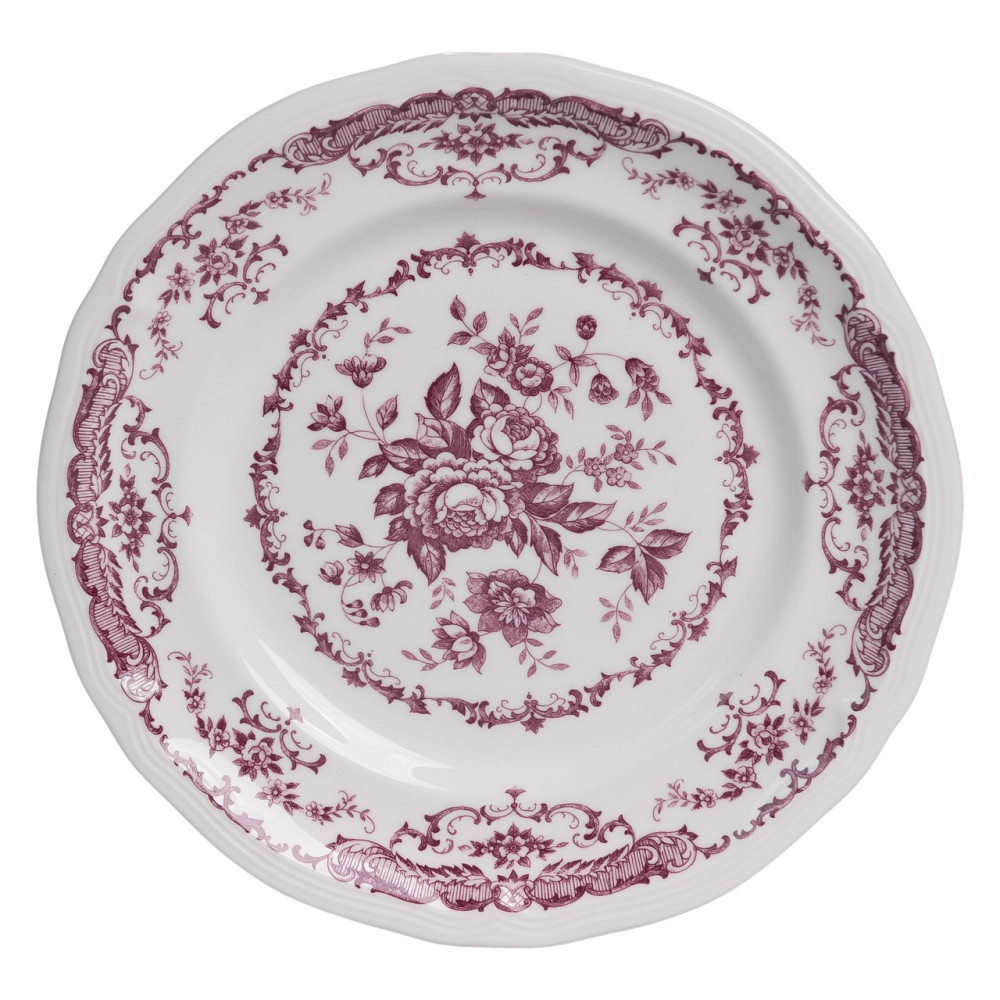 Столовий набір посуду тарілок 16 (шт) на 4 персони Bissi порцеляновий, обідній столовий сервіз тарілок Рожевий YY78-2A Коломия - фото 6
