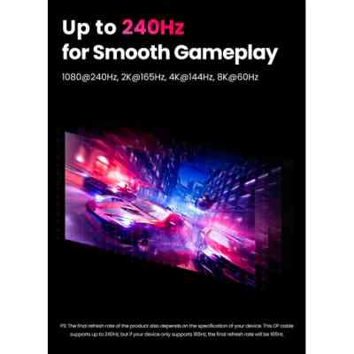 Кабель мультимедійний DisplayPort M to DisplayPort M 1.0m V1.4 braided DP114 black Ugreen (80390) Вінниця