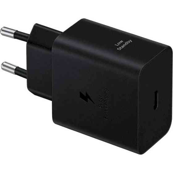 Мережевий зарядний пристрій Samsung EP-T4511XBEGEU Black, 45 W + кабель USB Type-C Чорний Харьков