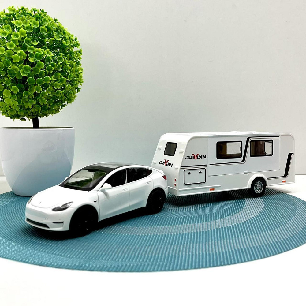 Машина з трейлером масштаб 1:32 інерція звук світло Білий (B21045) Чернігів - фото 7