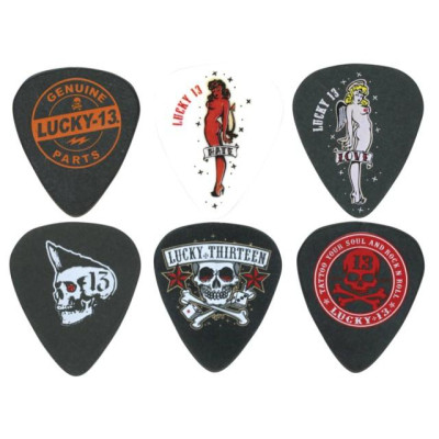 Медиатор Jim Dunlop Lucky 13 Artist Series Pick .60mm 6 шт. (L13BP.60) Винница - изображение 1