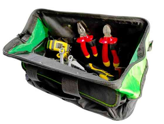 Сумка для інструментів MASTERTOOL 460х250х300 мм 8 кишень пластикове дно 1680 DEN 79-1918 Коломия