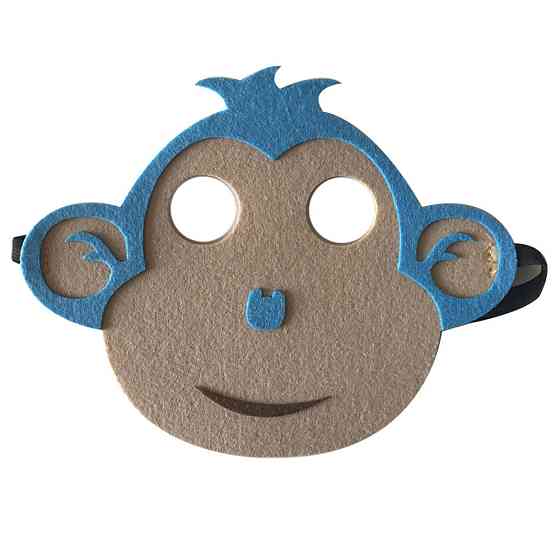 Детская маска Обезьянка one size коричнево-голубой Киев