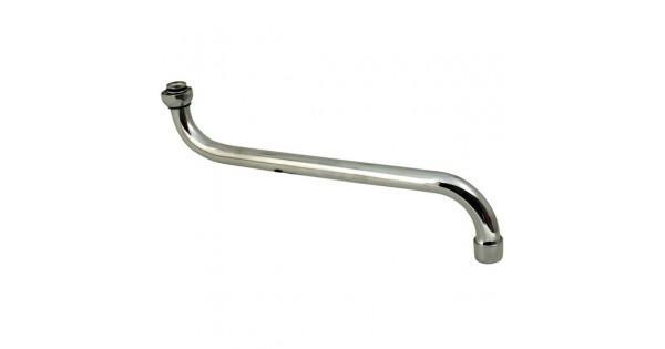 Вилив (гусак) для змішувача для ванни 141 (350mm), сталь вигнутий Харків - фото 1