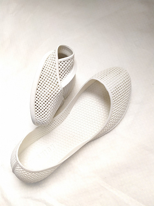 Жіночі балетки гумові білі для пляжних прогулянок ЄВА-тапочки літні щоденні Одеса - фото 14