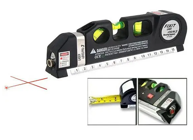 Лазерний рівень із вбудованою рулеткою FIXIT Laser Level Pro 3 4в1 рулетка лінійка 13793 Одеса - фото 7