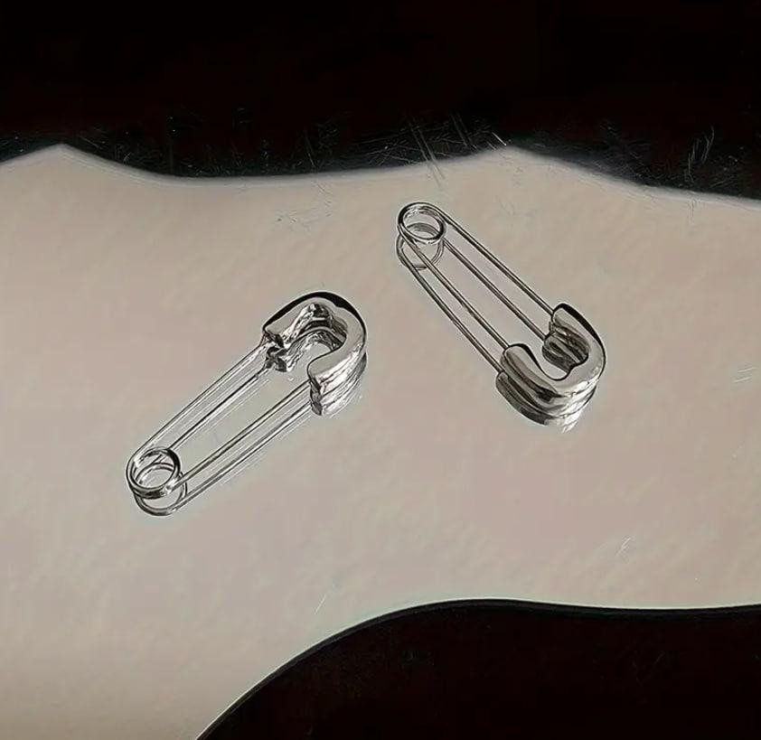 Серьги в форме булавки Модные трендовые украшения для ушей, универсальный аксессуар для мужчин и жен Киев - изображение 2