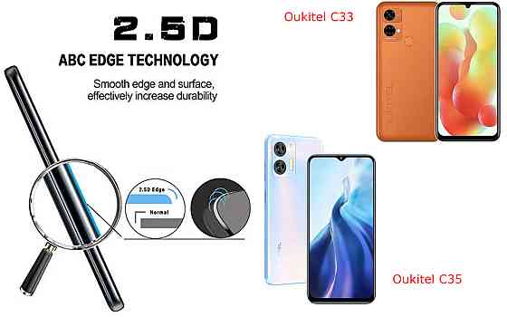 Захисне скло ArmorGlass для Oukitel C33, Oukitel C35 – стійке до подряпин та ударів Київ