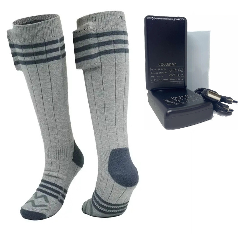 Шкарпетки з підігрівом ZBHSWZ06 з блоком живлення 5000mAh 38-44р. (Сірі) Вінниця - фото 1