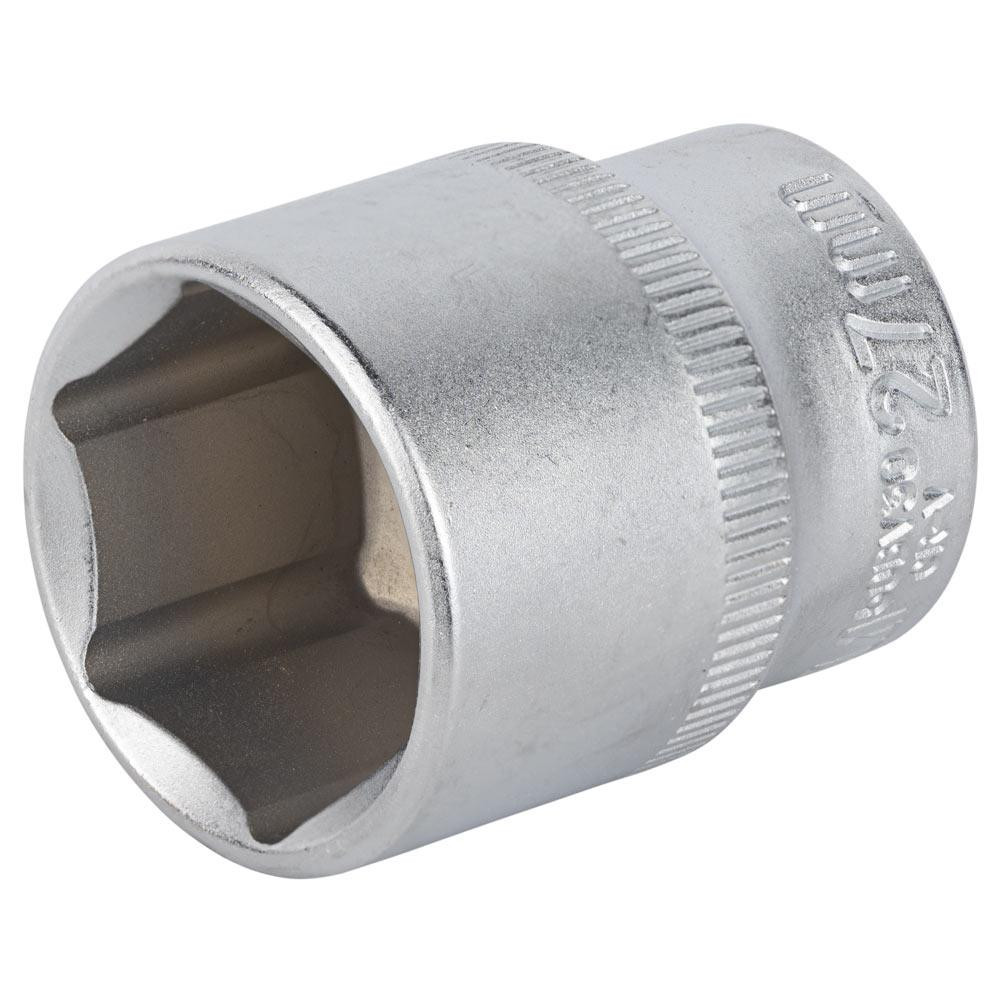 Насадка шестигранна коротка 1/2" 27 мм CrV mid SIGMA (6071271) Київ - фото 3