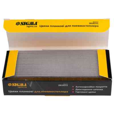 Цвяхи Sigma планкові 25x1.25x1мм для пневмостеплера 5000шт (2818251) Вінниця