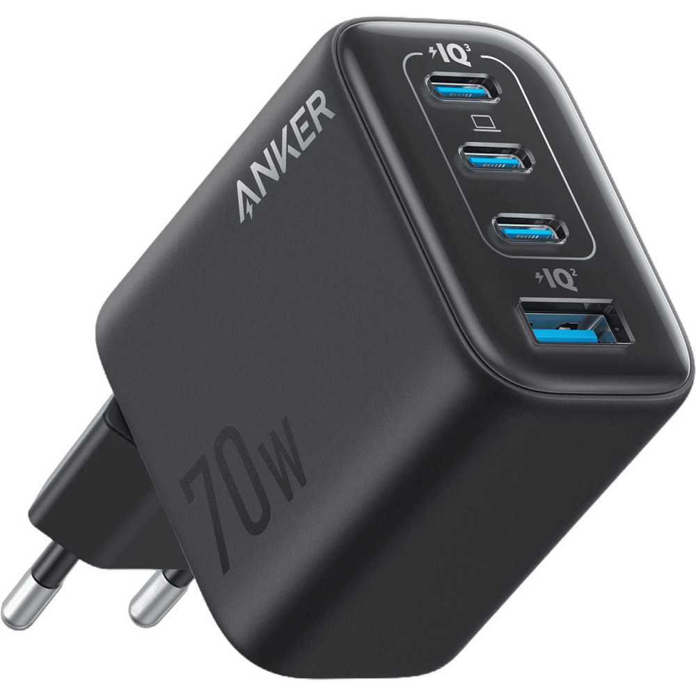 Мережевий зарядний пристрій Anker Charger 70 W, 3xUSB-C, 1xUSB-A, Black (A121CG11) ( 23092 ) Харків - фото 1