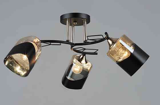 SIRIUS Люстра стельова Sirius B K2172/3 BK+FGD на 3 плафони Коломия