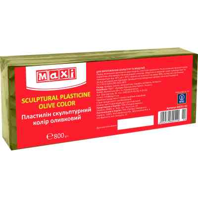 Пластилін Maxi скульптурний оливковий 800 г (MX60251-02) Вінниця