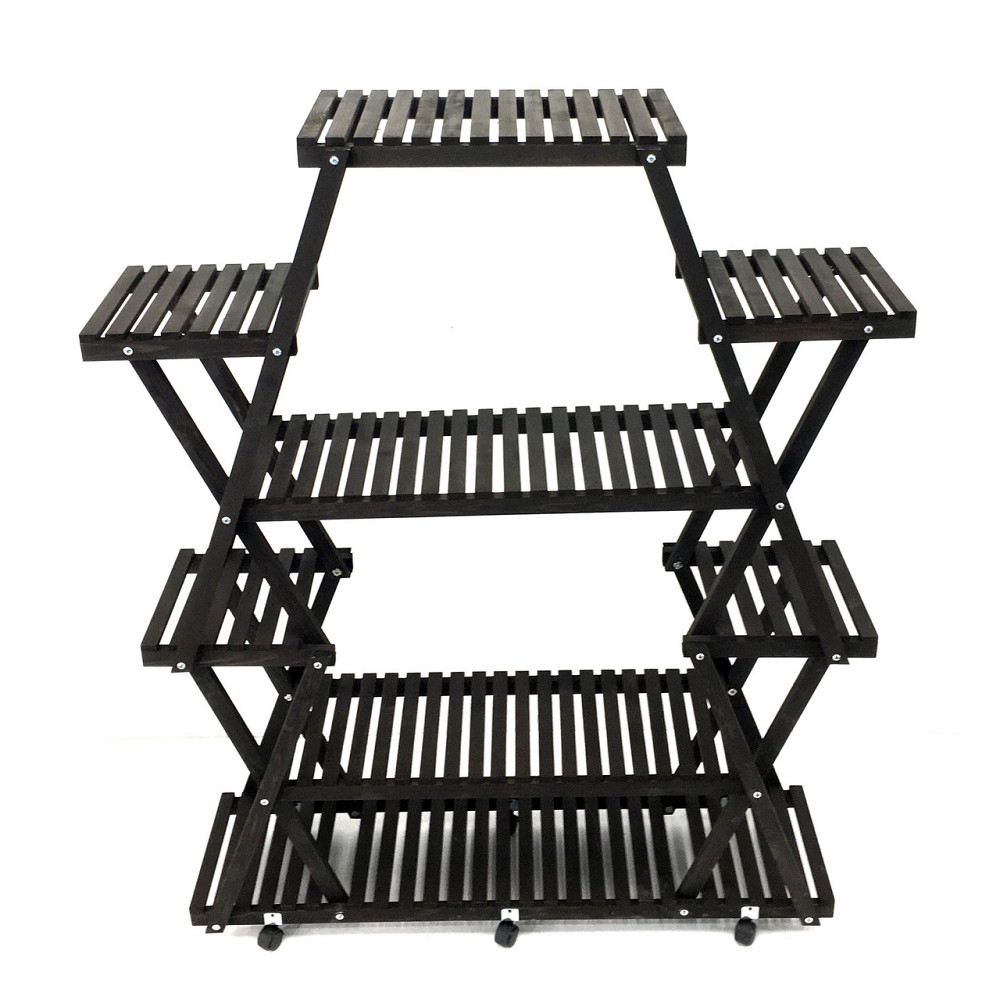 Підставка для квітів "Палезо" на коліщатках венге Миколаїв - фото 1