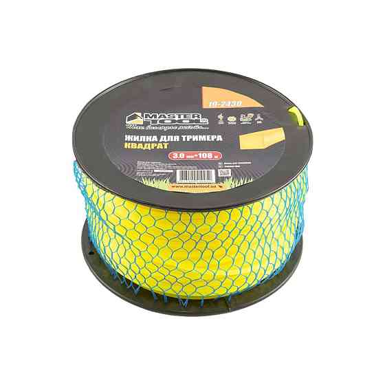 Волосінь для тримера MASTERTOOL КВАДРАТ 3,00 мм 108 м котушка 19-2430 Рівне