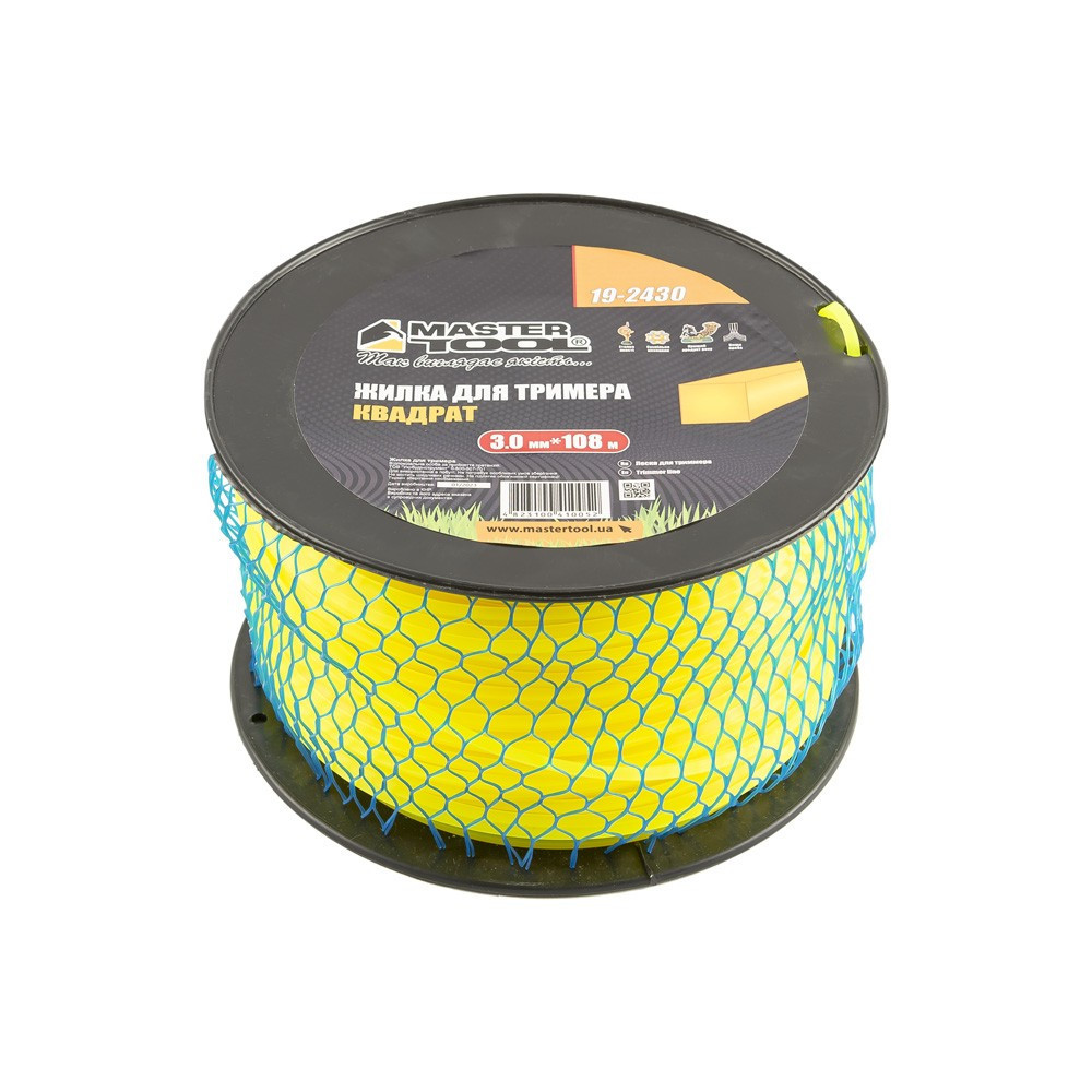 Волосінь для тримера MASTERTOOL КВАДРАТ 3,00 мм 108 м котушка 19-2430 Рівне - фото 1