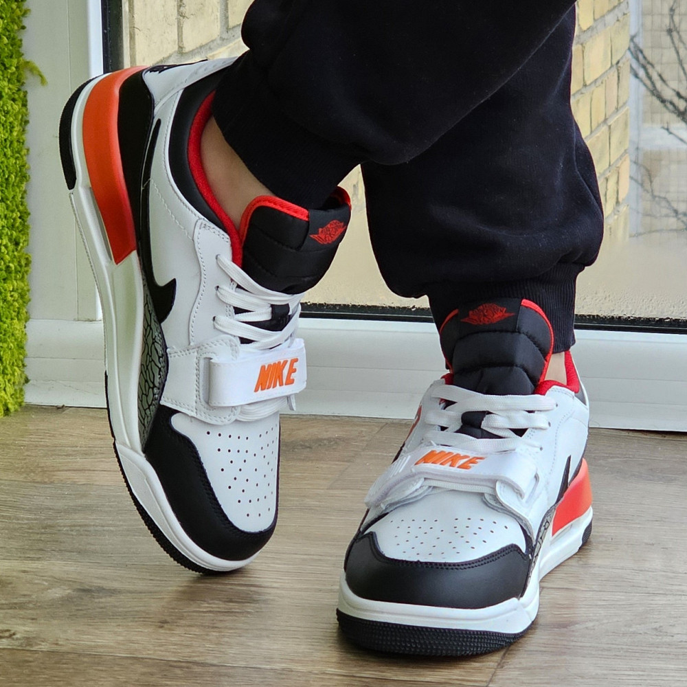 Мужские Кроссовки Nike Jordan Белые Кожаные Джорданы Найк (размеры: 41,42,43,44,45) Видео Обзор Днепр - изображение 8