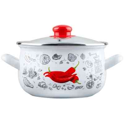 Кастрюля Gusto "Перчинка" Б 16 см 2,1 л (GT-T-116-WP) Винница