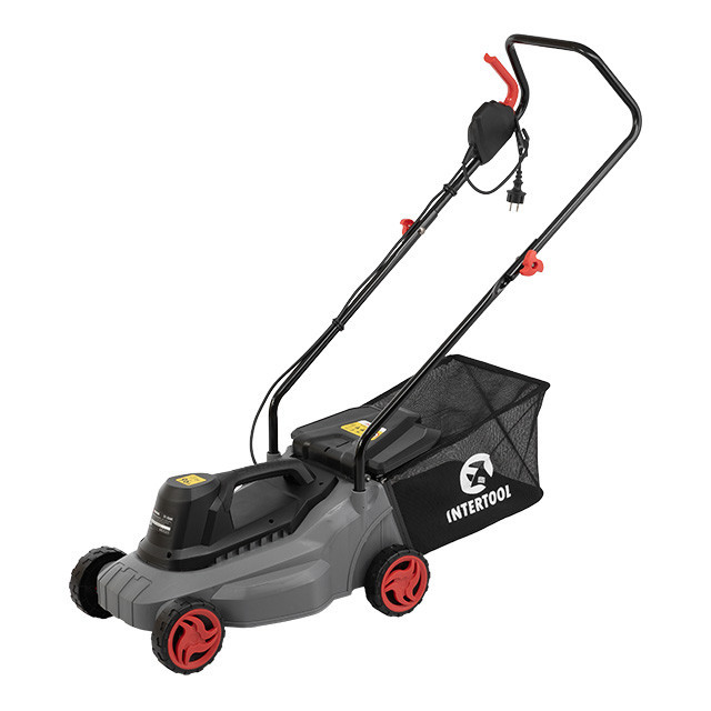Газонокосарка електрична, 1,2 кВт, 3300 об/хв, ширина зрізання 320 мм, висота зрізання 27/45/52 мм, контейнер 30 л INTERTOOL Київ - фото 2