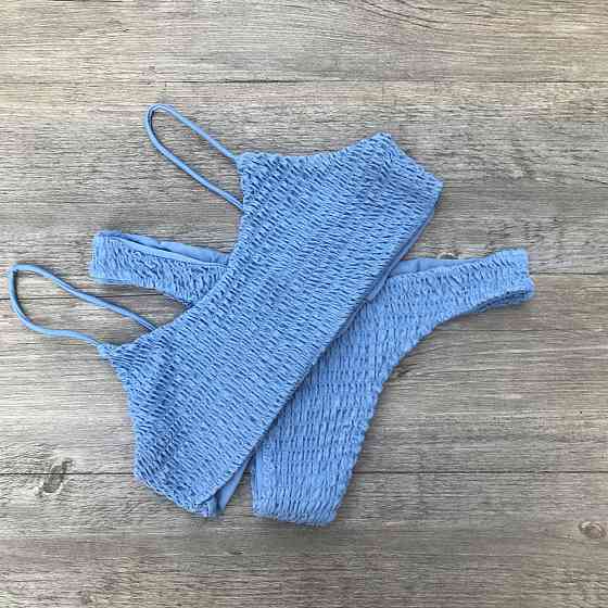 Купальник жатка жіночий роздільний S блакитний Київ